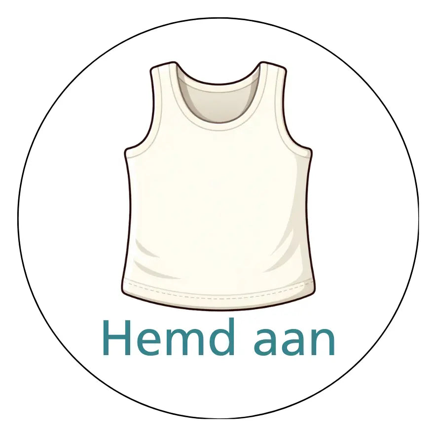 Magnetisch pictogram Hemd aan & Hemd uit