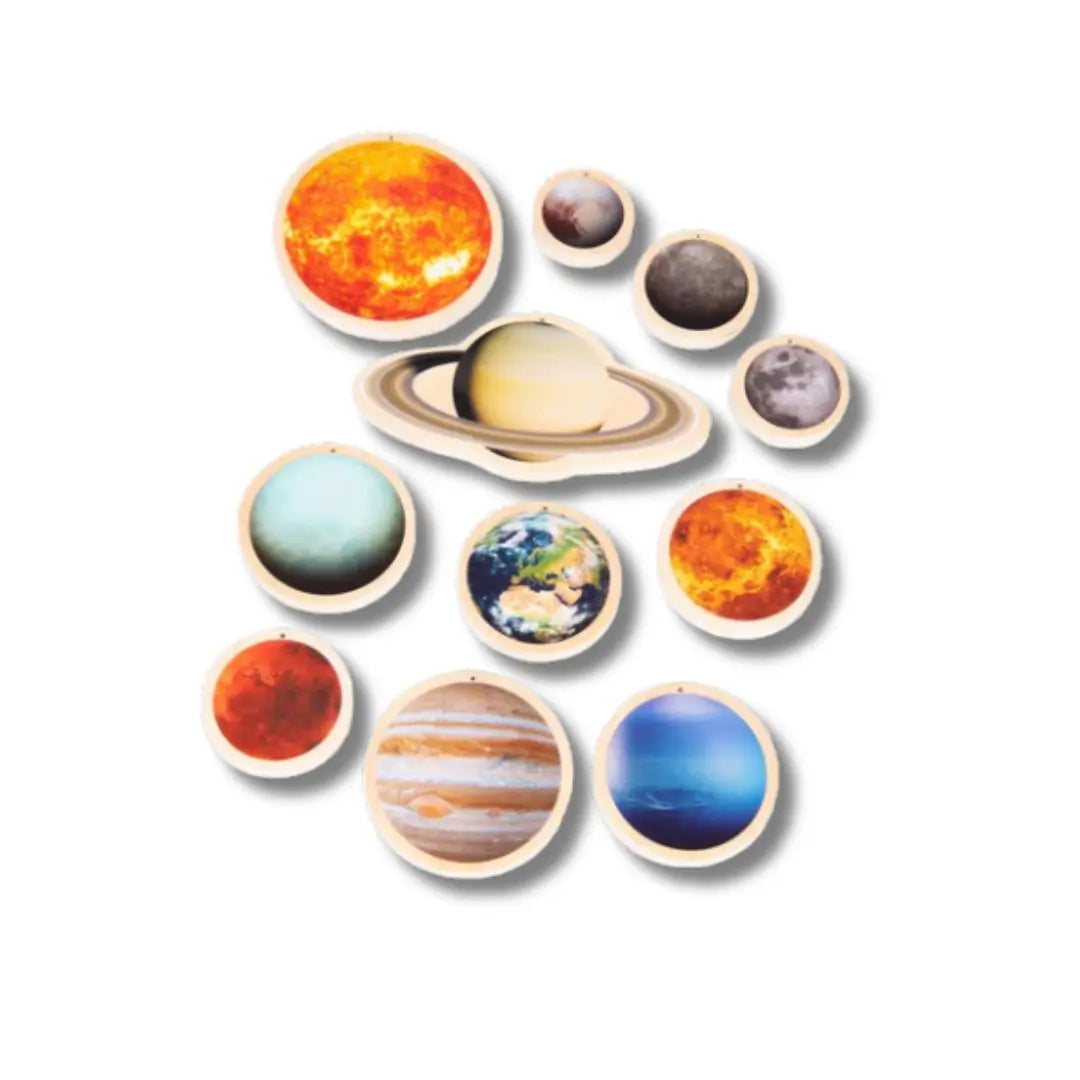 Houten Zonnestelsel – Educatieve Planeten Schijven