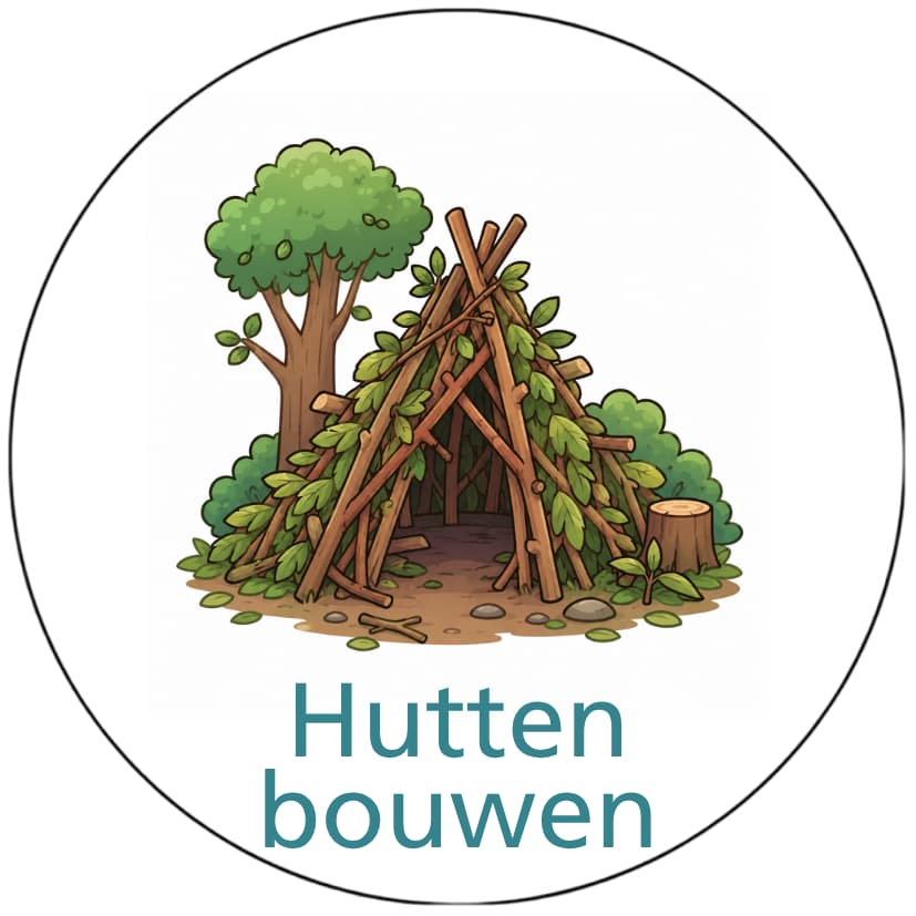 Magnetisch pictogram Hutten bouwen