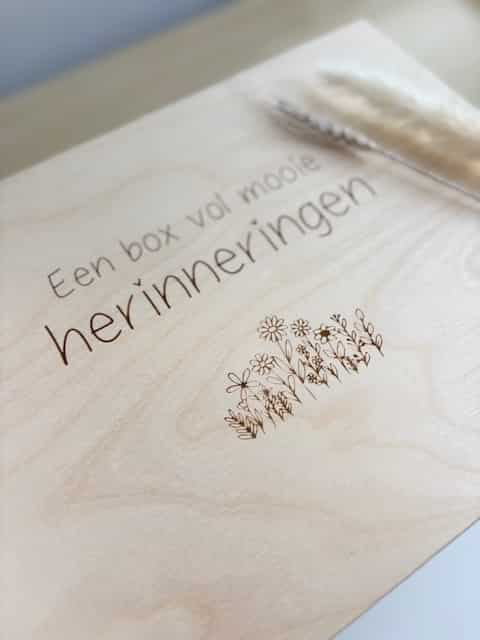 Herinneringsbox met gravure – Een box vol mooie herinneringen