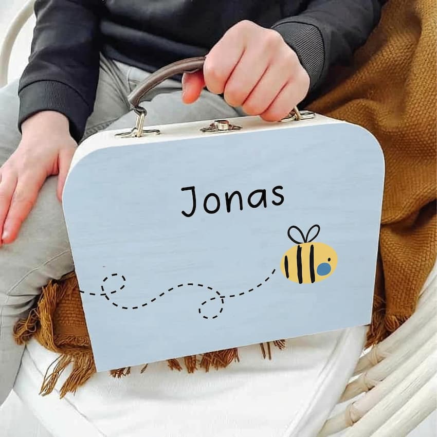 Koffertje bij met eigen naam (Jonas)