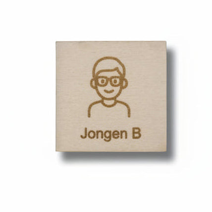 Pictogram Jongen B met Naam – Persoonlijk Weekplanner Pictogram