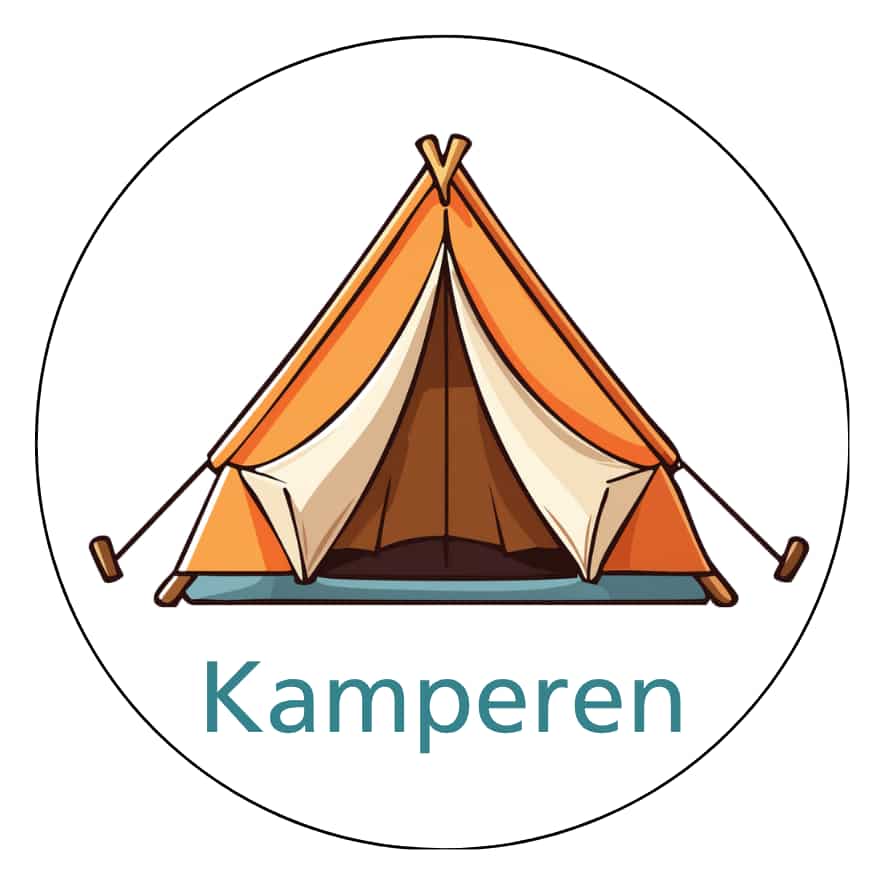 Magnetisch pictogram Kamperen