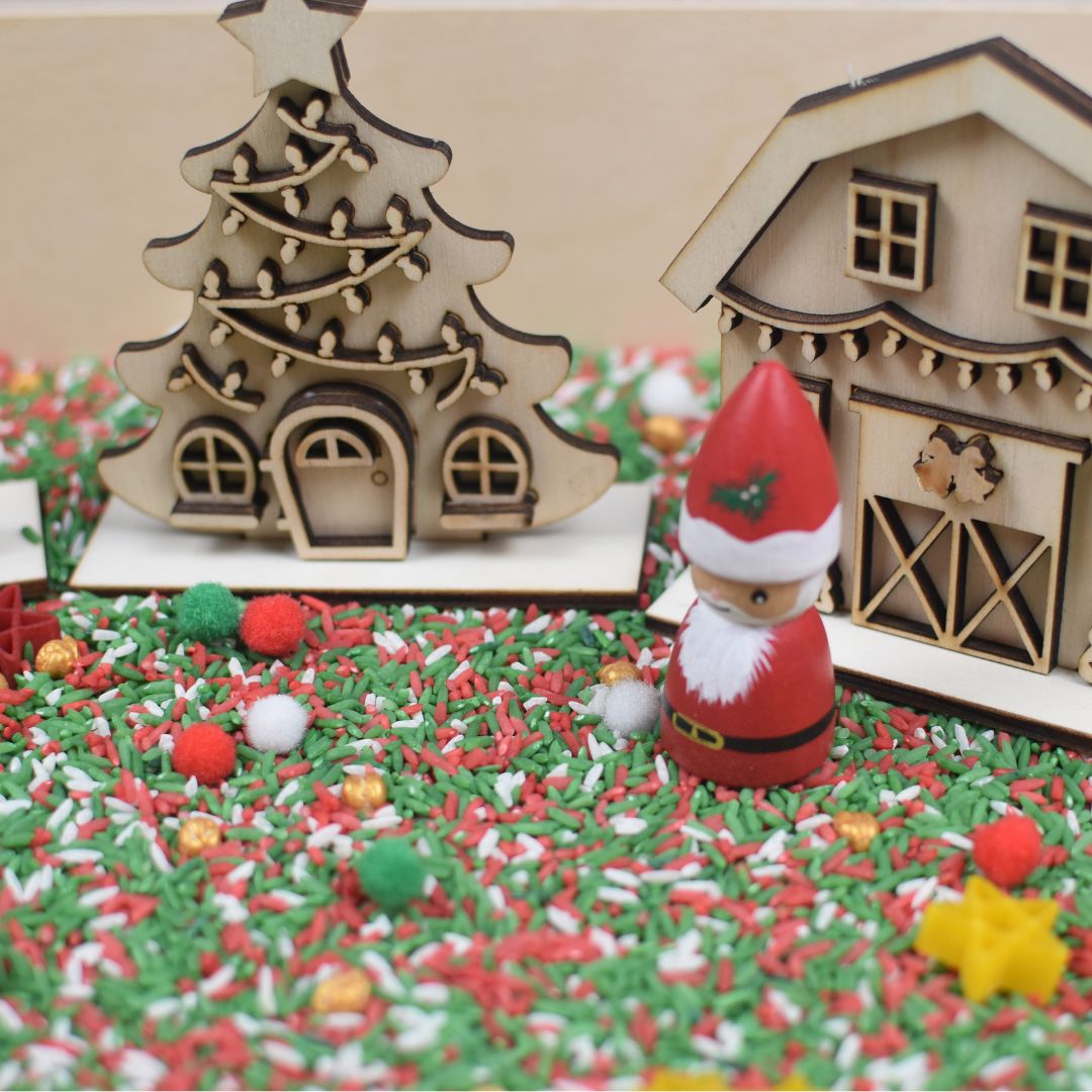Houten Kersthuisjes