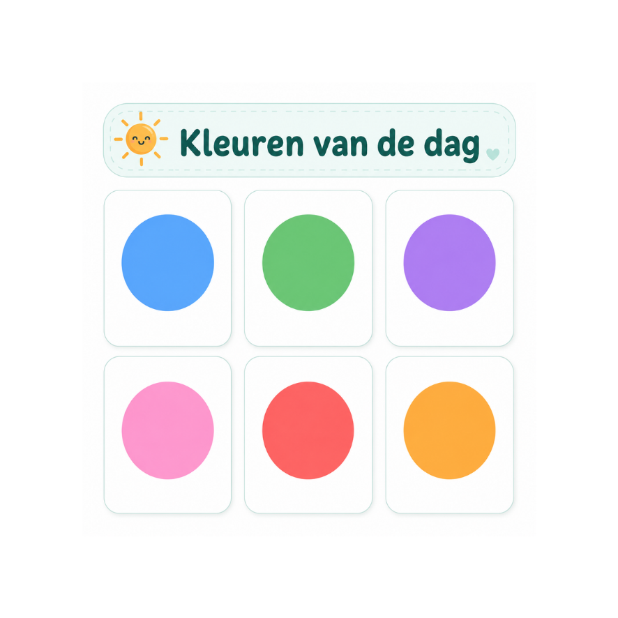 Magnetisch pictogram kleuren van de dag