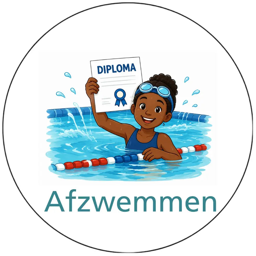 Magnetisch pictogram Afzwemmen