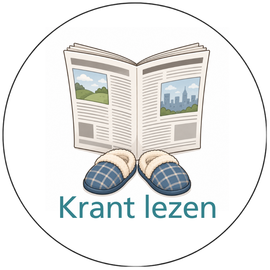 Magnetisch pictogram Krant lezen