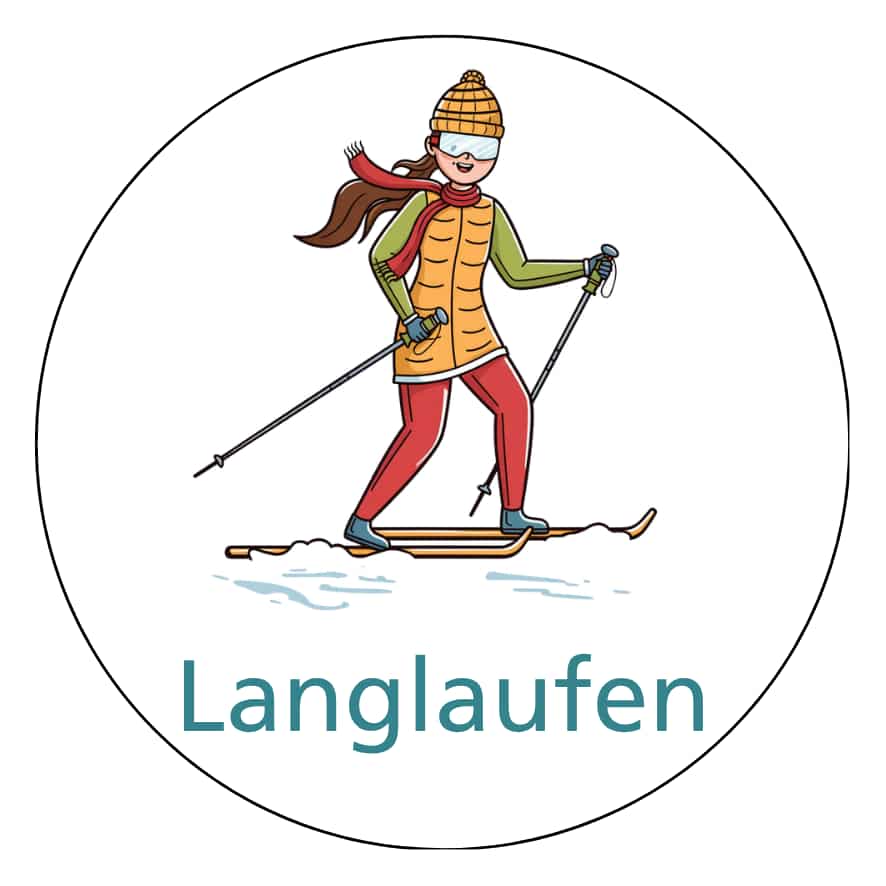 Magnetisch pictogram Langlaufen