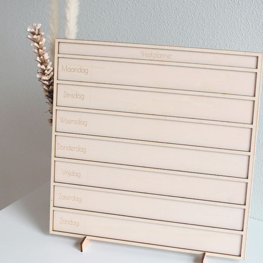 Weekplanner hout - stel het zelf samen!
