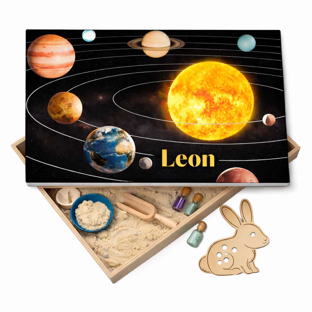 Houten speelbak met deksel Ruimte (Leon)