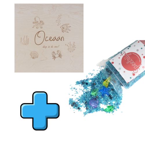 Houten Speelbak + Oceaan Mix (1 kilo) SETKorting