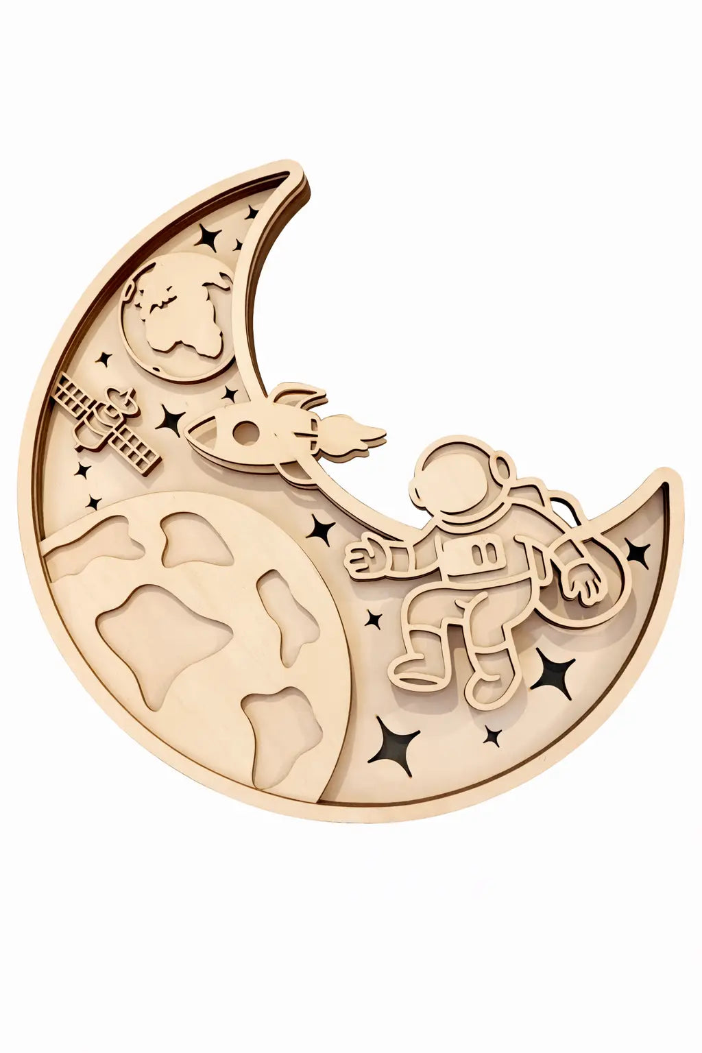 Houten Wanddecoratie – Maan