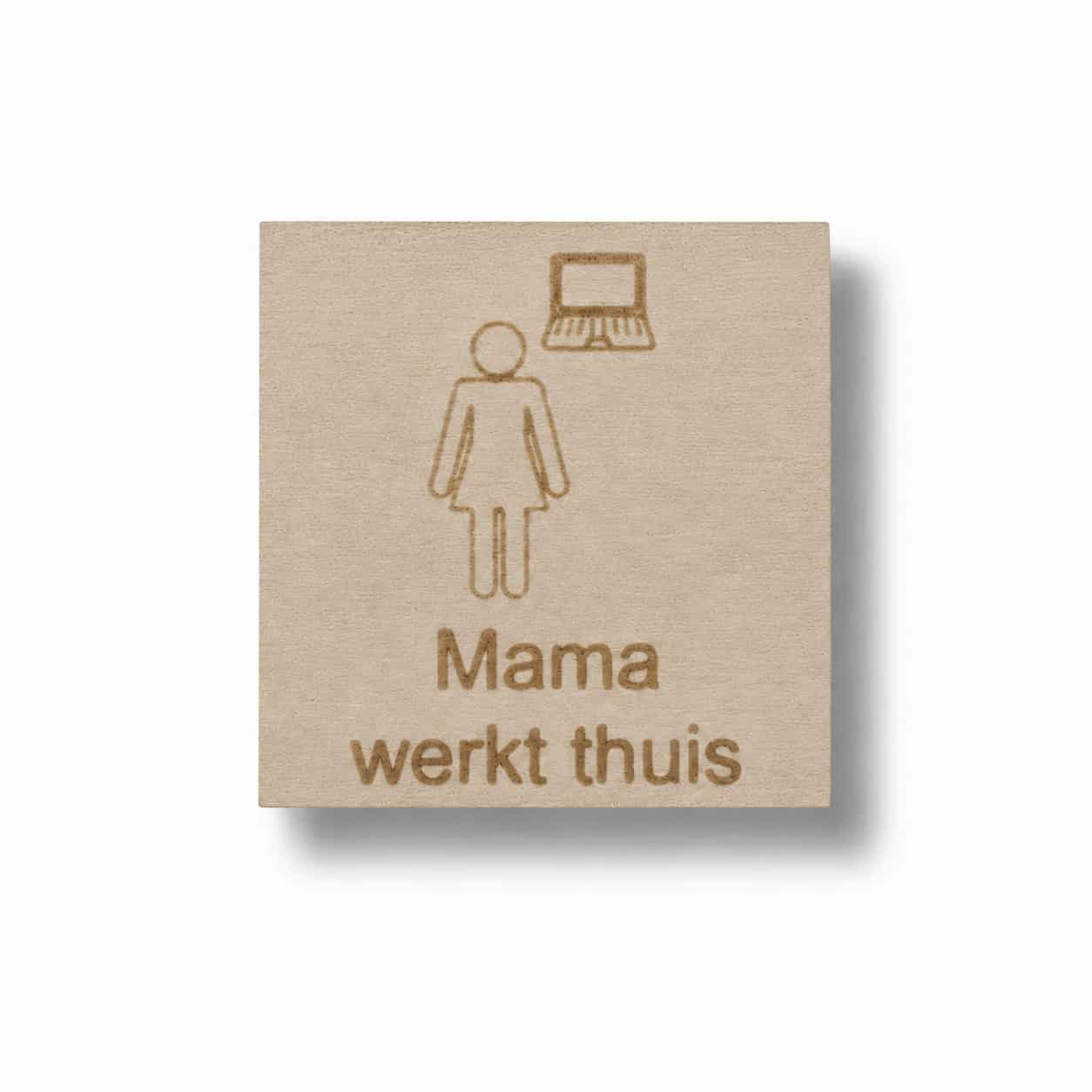 Pictogram Mama werkt thuis