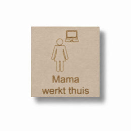 Pictogram Mama werkt thuis