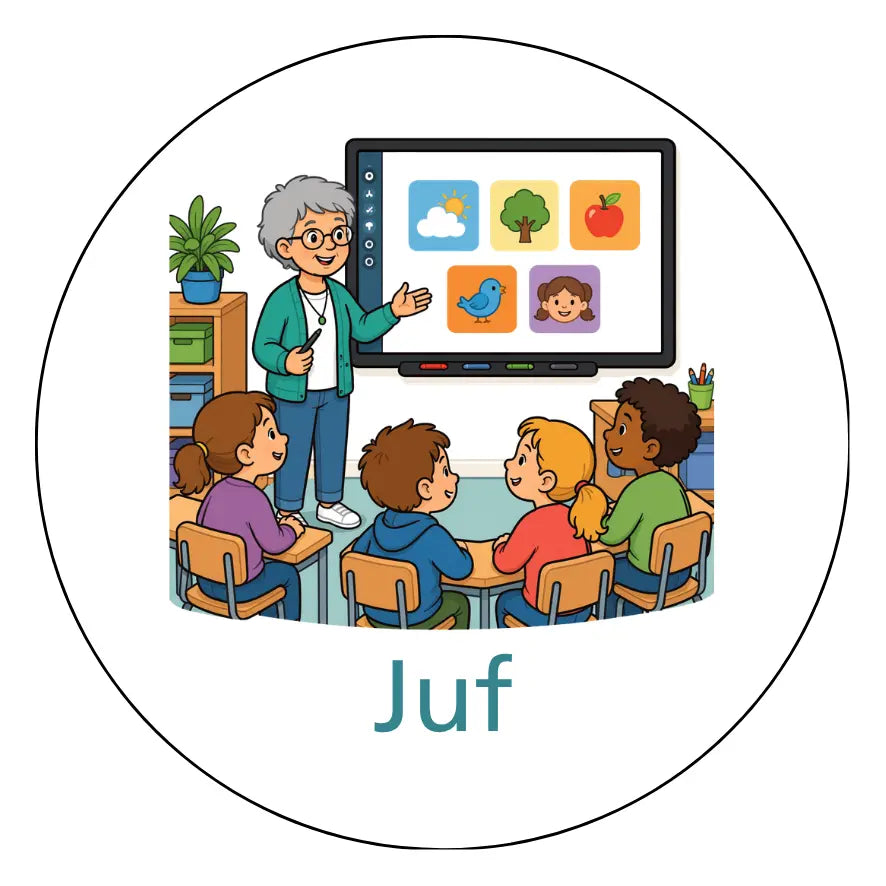 Magnetisch pictogram Juf
