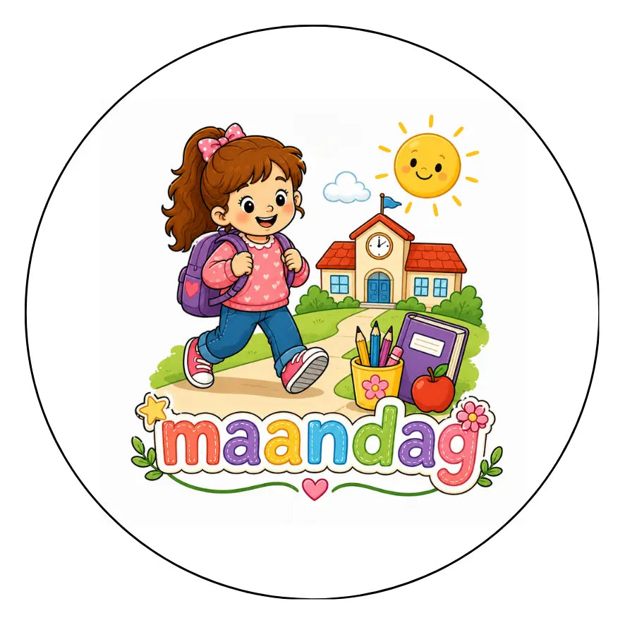Magnetische pictogram dagen van de week – maandag t/m zondag (Meisje)
