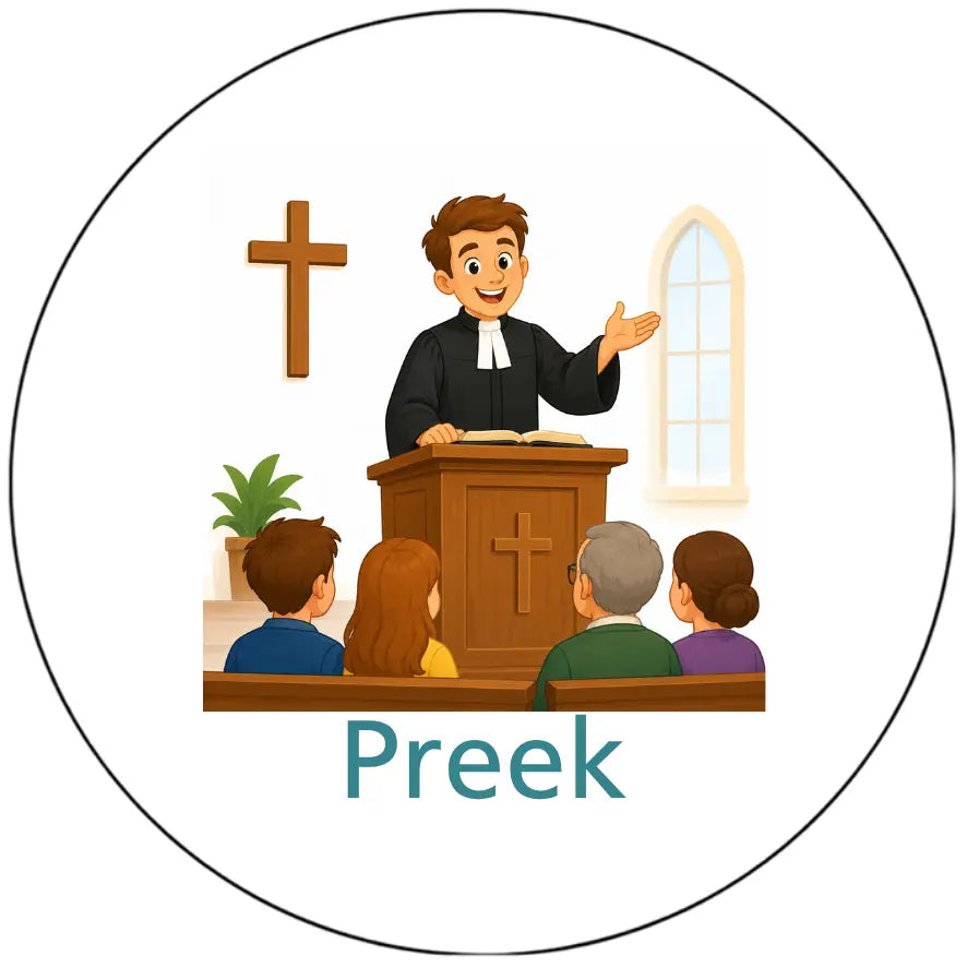 Magnetisch pictogram Preek