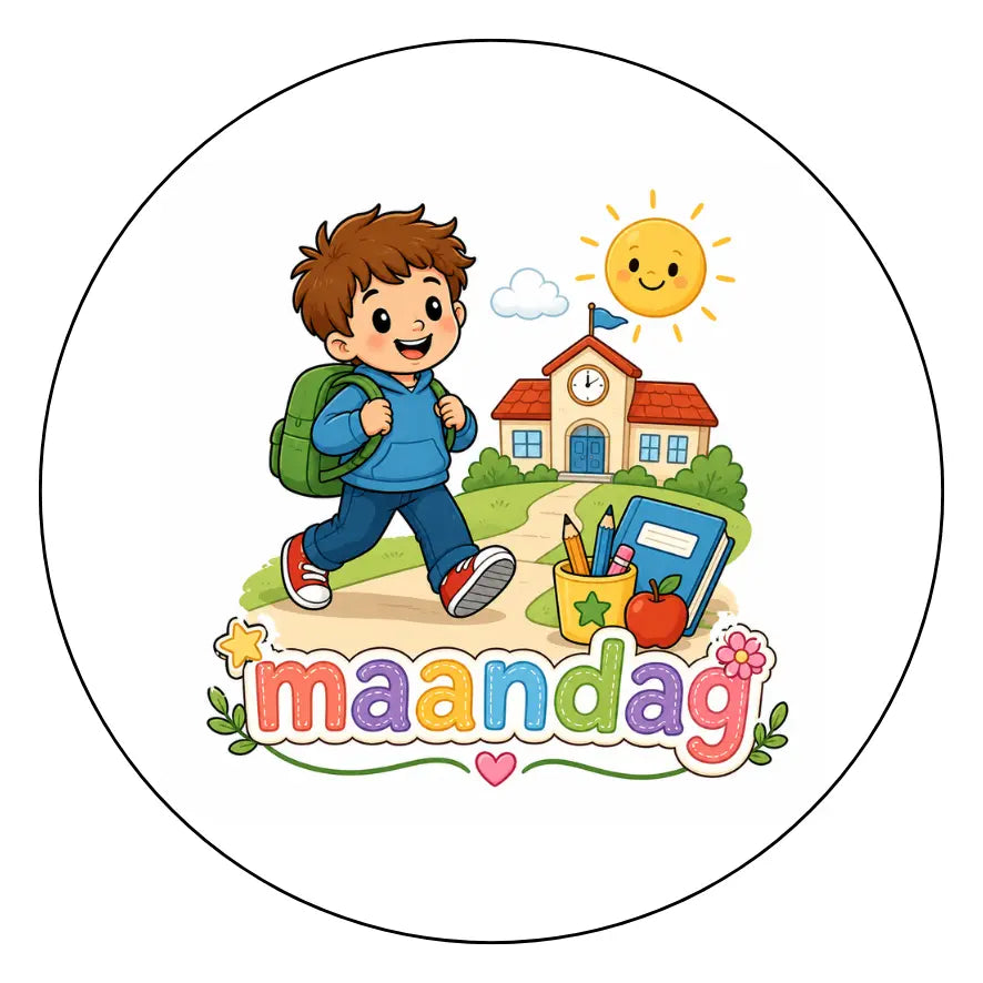 Magnetische pictogram dagen van de week – maandag t/m zondag (Jongen)