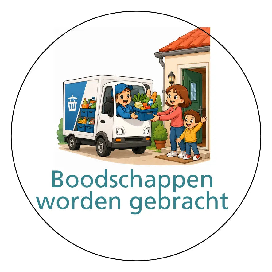 Magnetisch pictogram Boodschappen worden gebracht