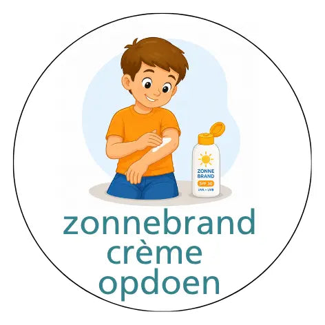 Magnetisch pictogram Zonnebrandcrème opdoen
