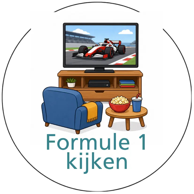 Magnetisch pictogram Formule 1 kijken