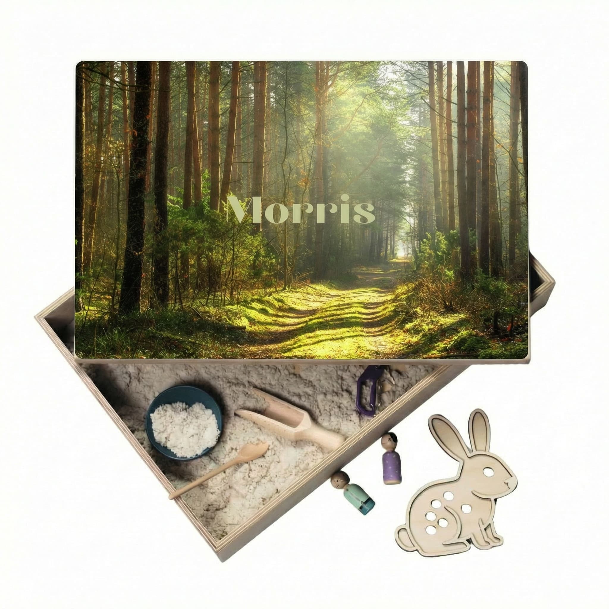 Houten speelbak met deksel Bomen (Morris)