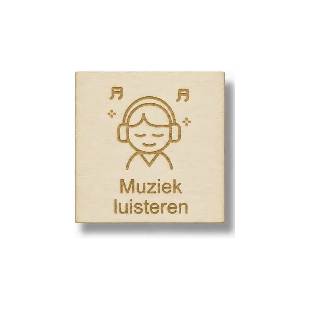 Pictogram Muziek luisteren – Hobby pictogram voor weekplanner kind