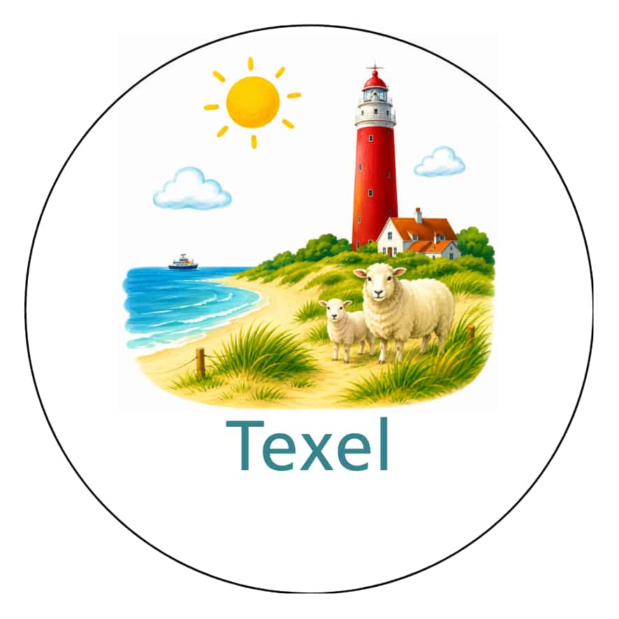 Magnetisch pictogram De Waddeneilanden