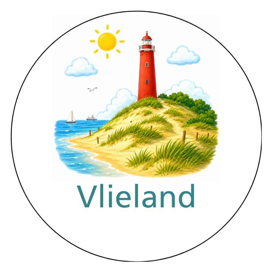 Magnetisch pictogram De Waddeneilanden