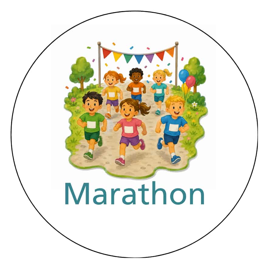 Magnetisch pictogram Marathon