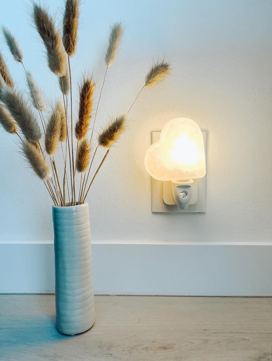 Nachtlampje Himalaya zout - Oranje hart