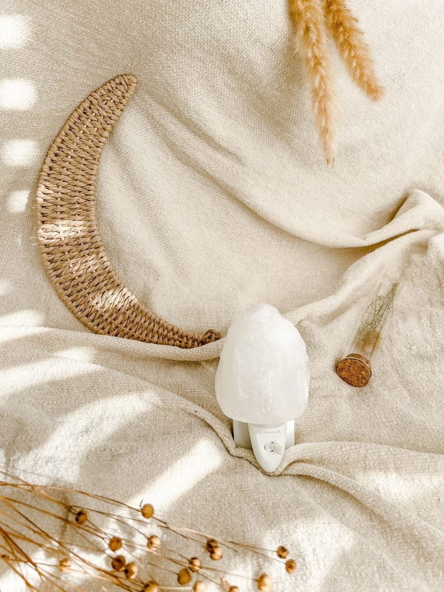 Nachtlampje Himalaya zout - Wit