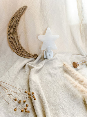 Nachtlampje Himalaya zout - Wit ster - yourlittlefamily-nl - 