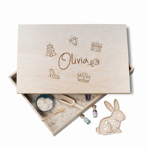 Houten speelbak met prinses thema Olivia