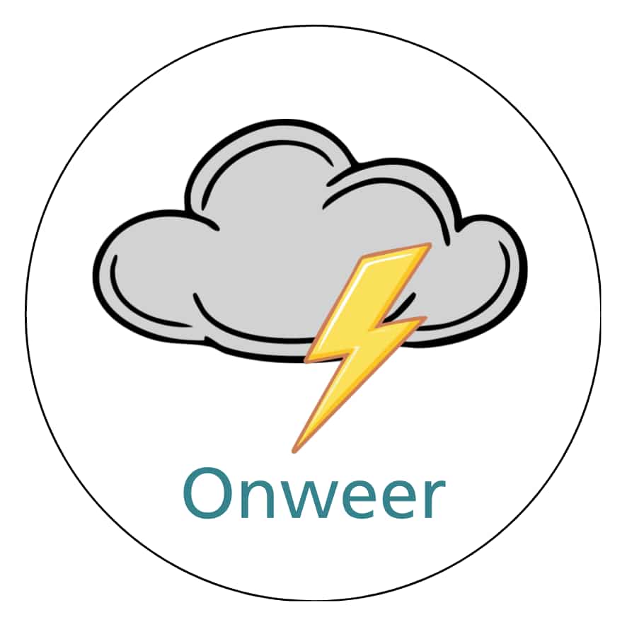 Magnetisch pictogram Onweer