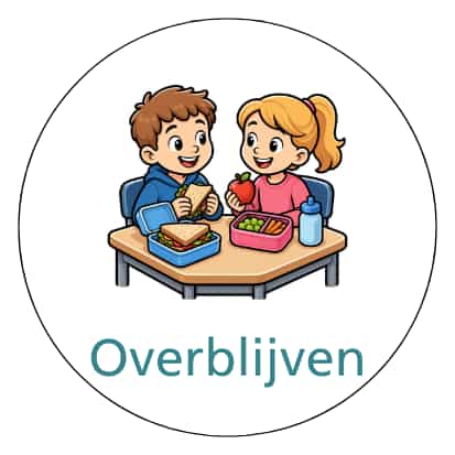 Magnetisch pictogram Overblijven