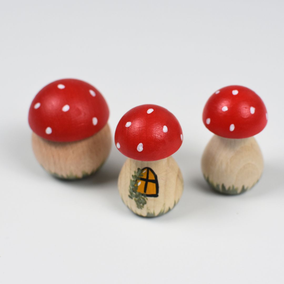 Houten Paddenstoel (met raam)