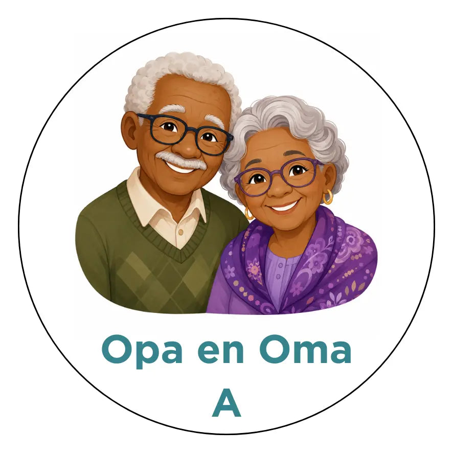 Magnetisch pictogrammen Opa en oma