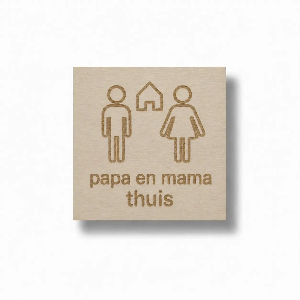 Pictogram papa en mama thuis