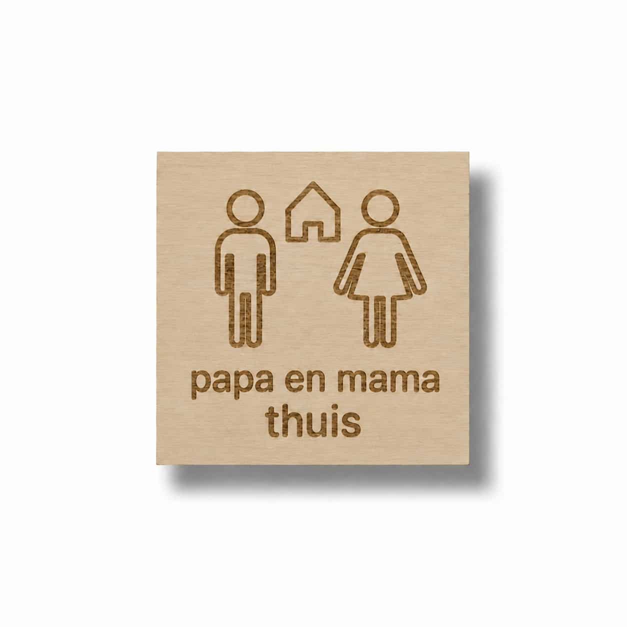 Pictogram papa en mama thuis