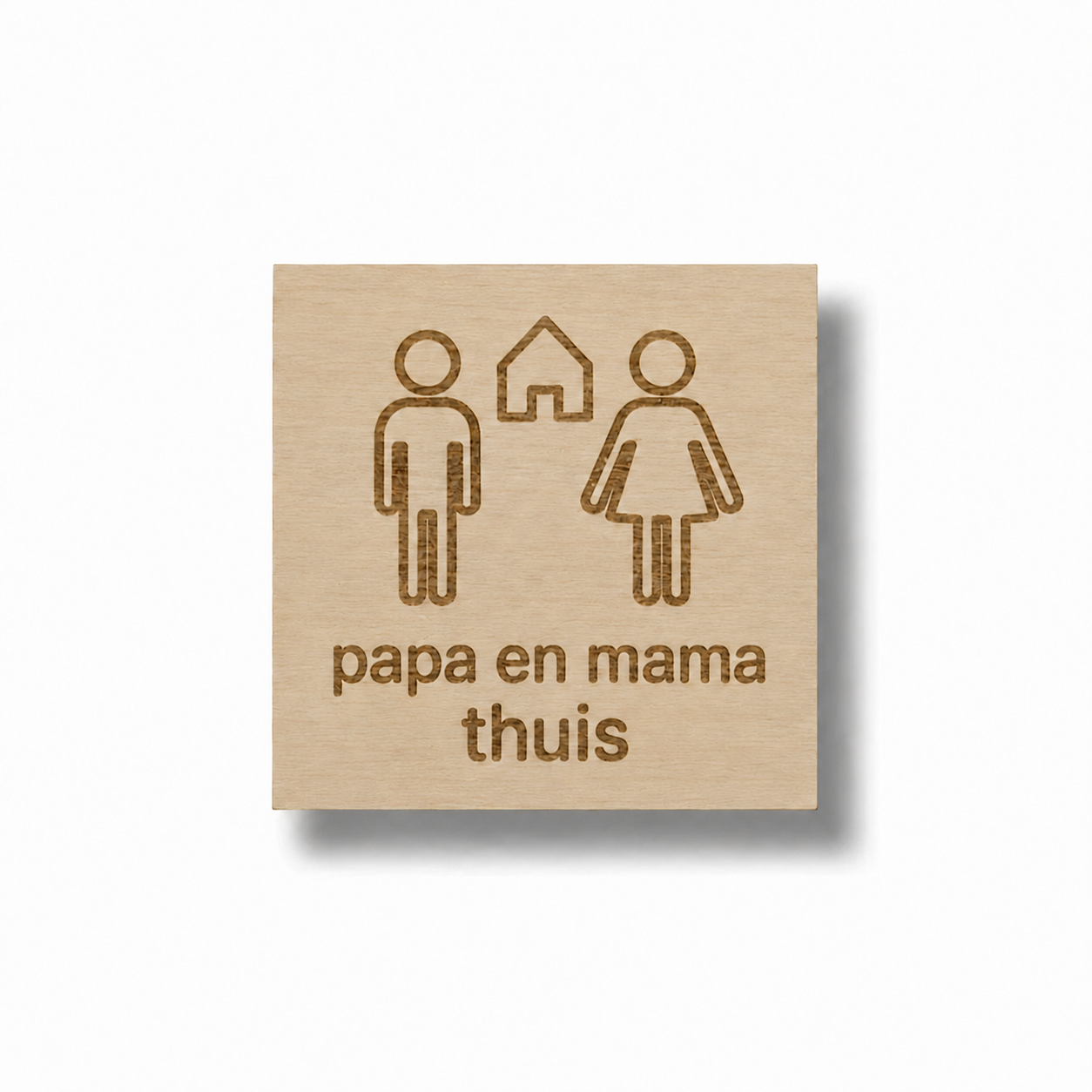 Pictogram papa en mama thuis