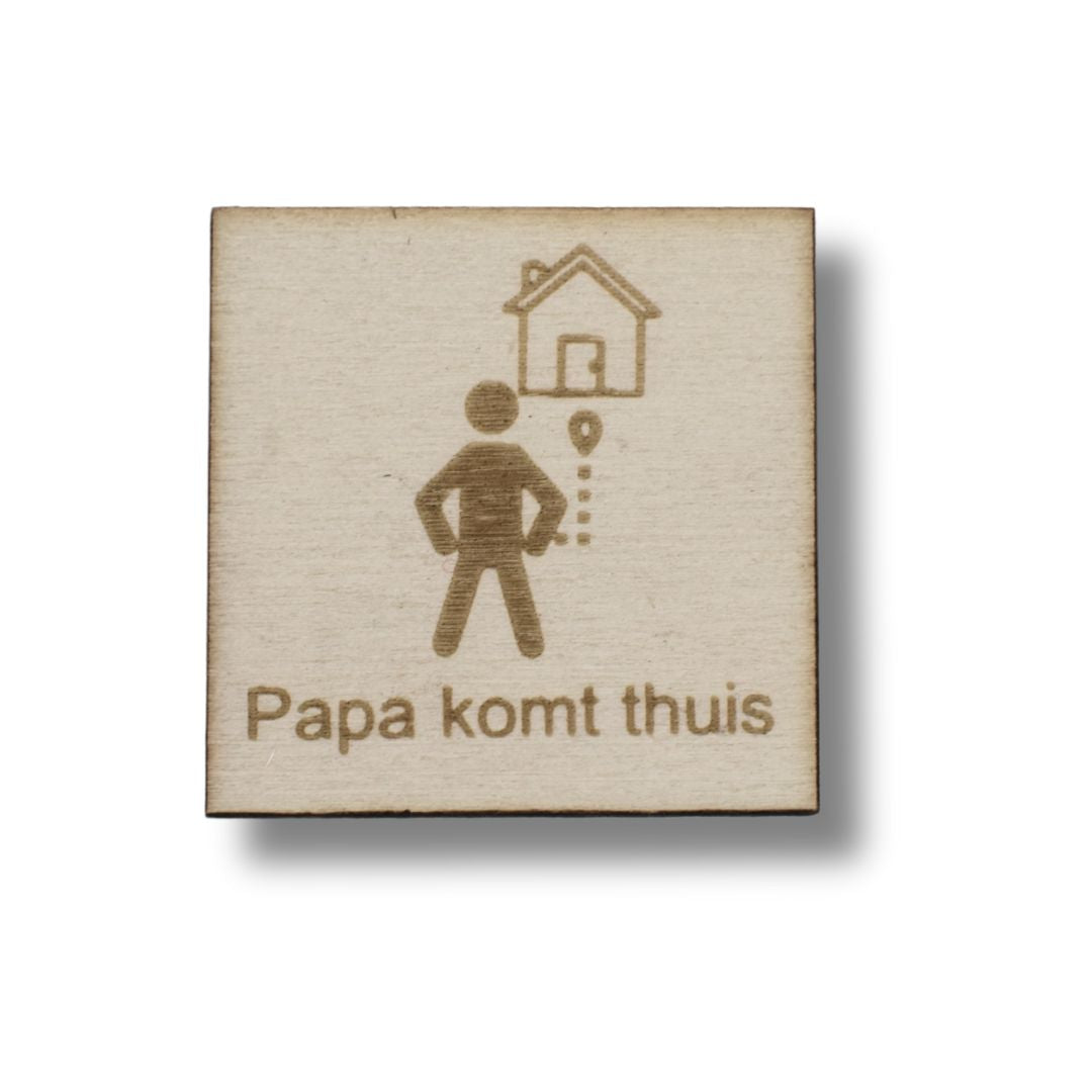 Pictogram Papa komt thuis