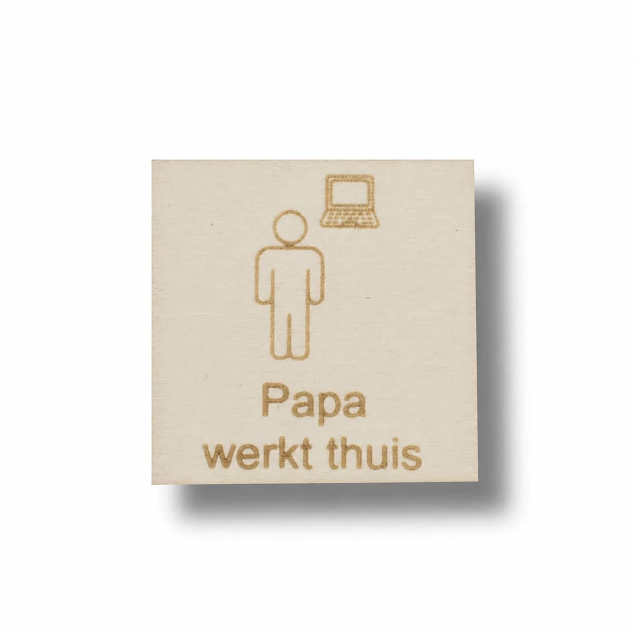 Pictogram papa werkt thuis