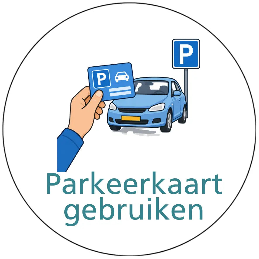 Magnetisch pictogram Parkeerkaart gebruiken