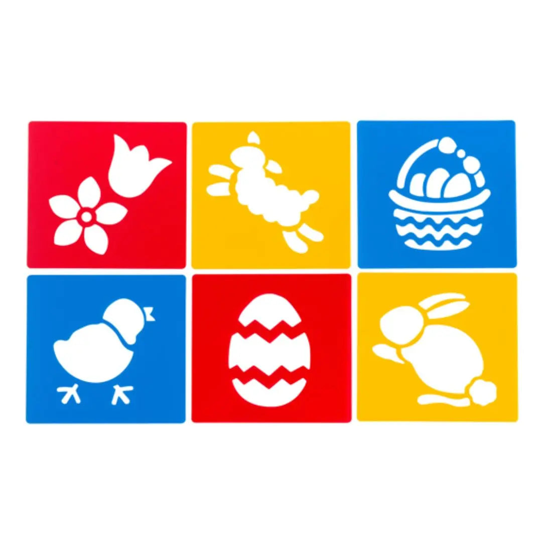 Paas sjablonen set (6 stuks) – creatief knutselen voor kinderen