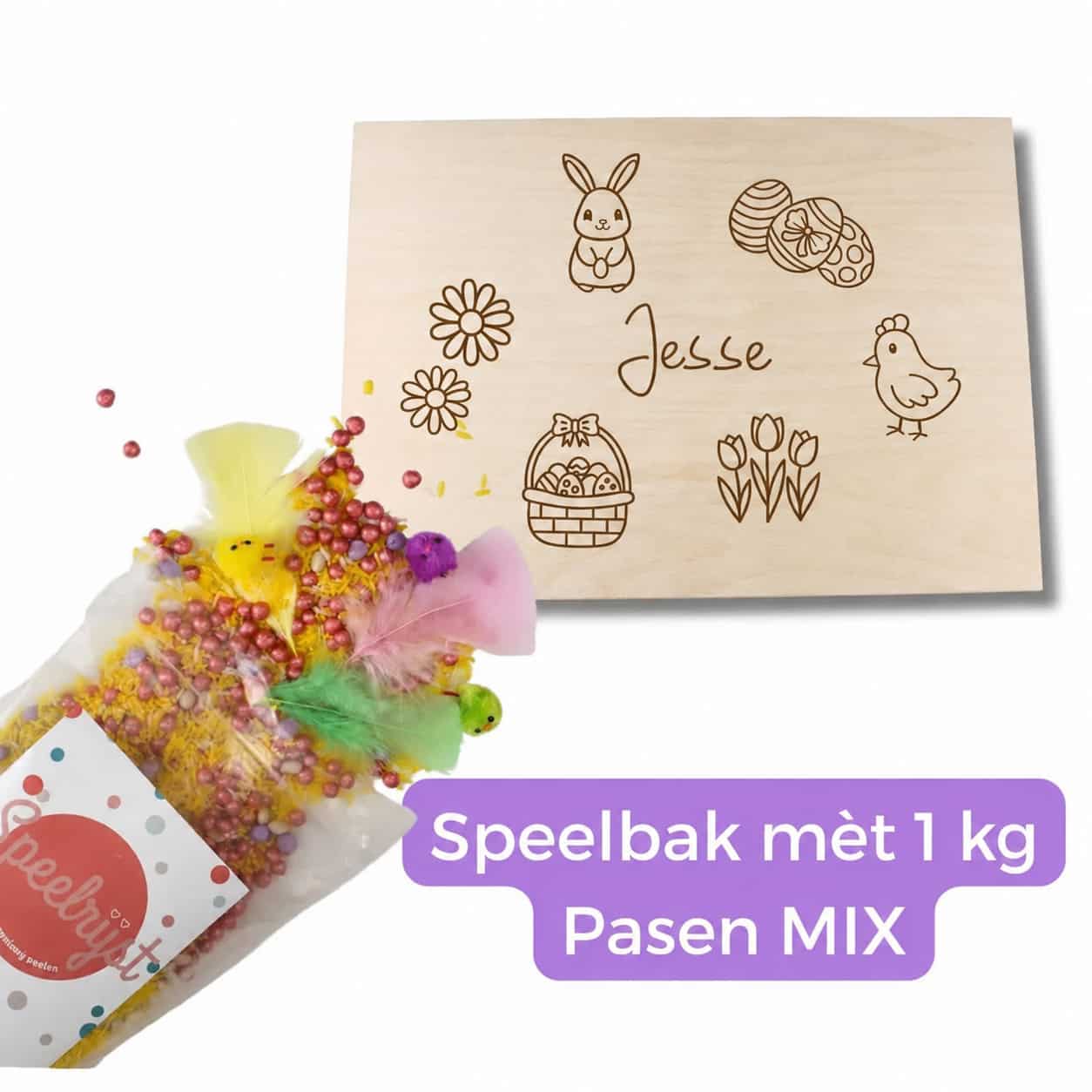 Houten Speelbak + 1 kg Paas Mix SETKorting
