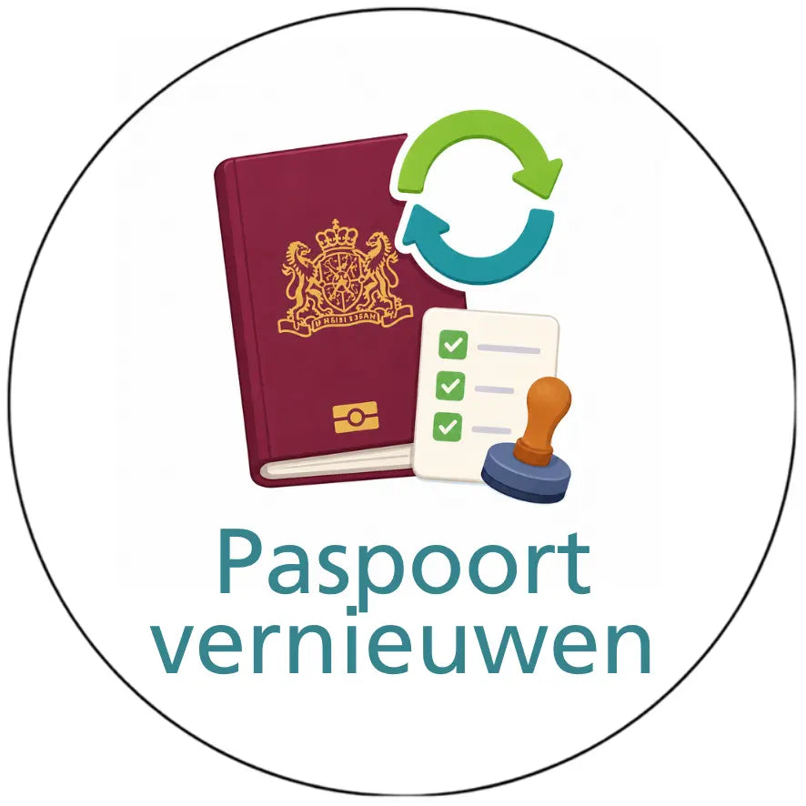 Magnetisch pictogram Paspoort vernieuwen
