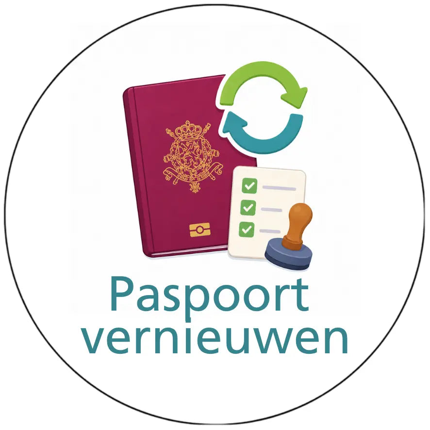 Magnetisch pictogram Paspoort vernieuwen