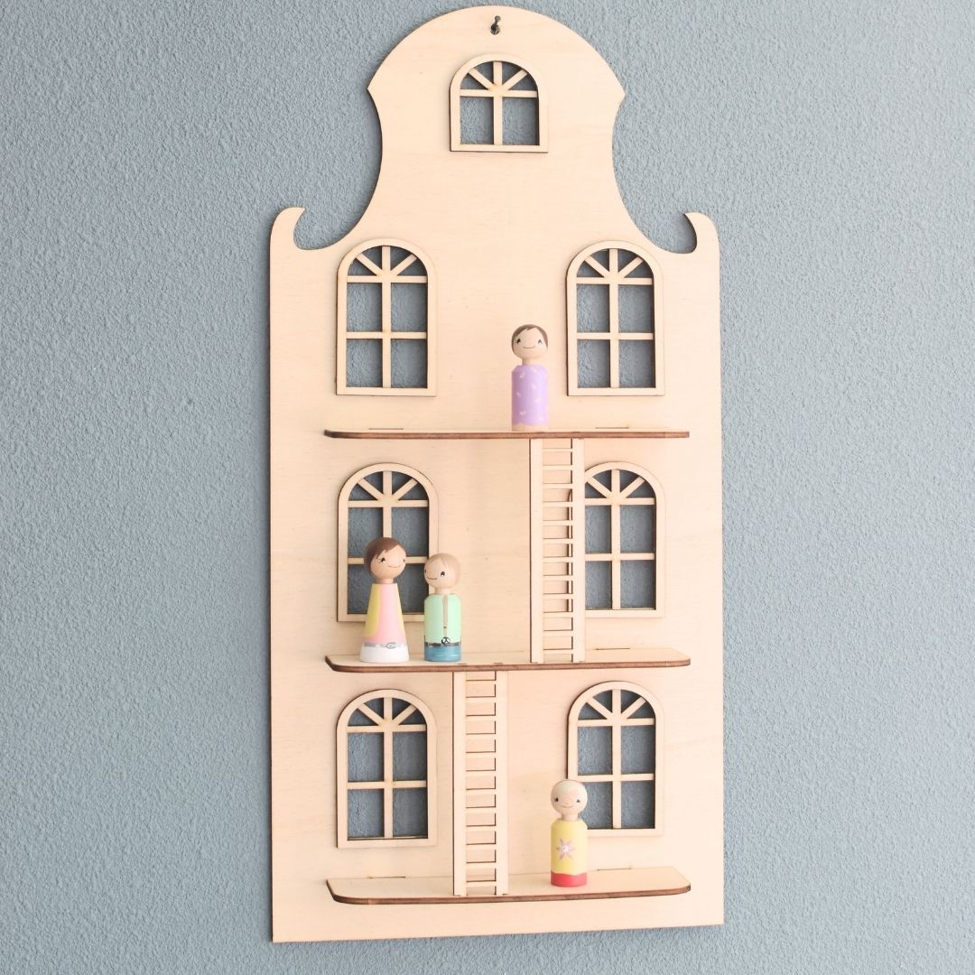 Wandpoppenhuis – Klassiek Grachtenpand (trap)