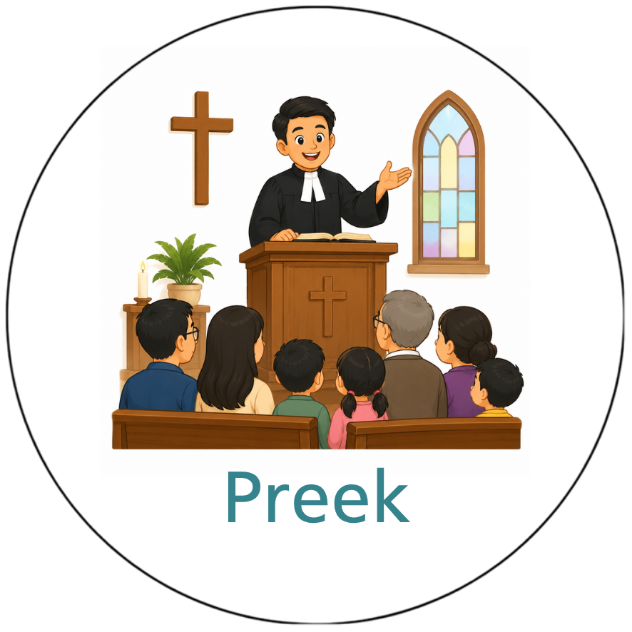 Magnetisch pictogram Preek